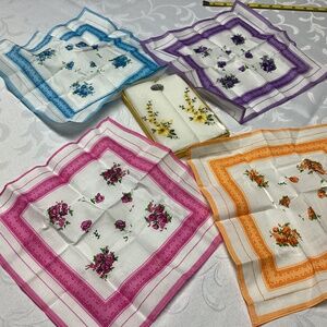 Vintage Floral Handkerchief LOT FABULOUS ASSORTMENT